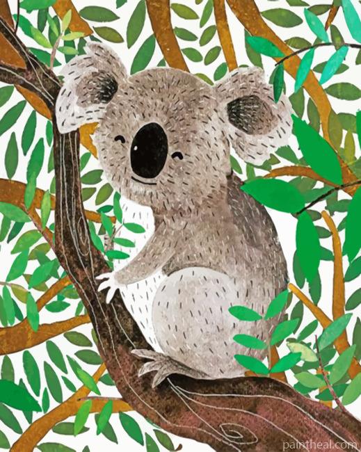Koala illustration Painting By Numbers Kits