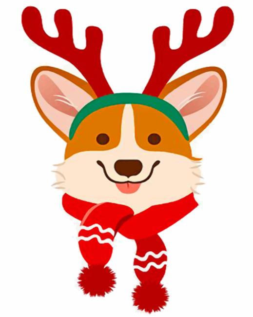 Christmas Corgi Painting By Numbers Kits