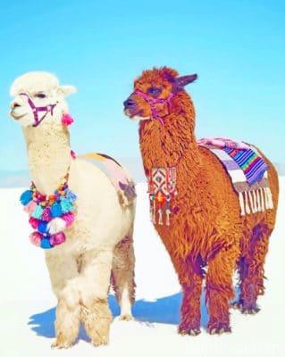 Stylish Alpacas Painting By Numbers Kits