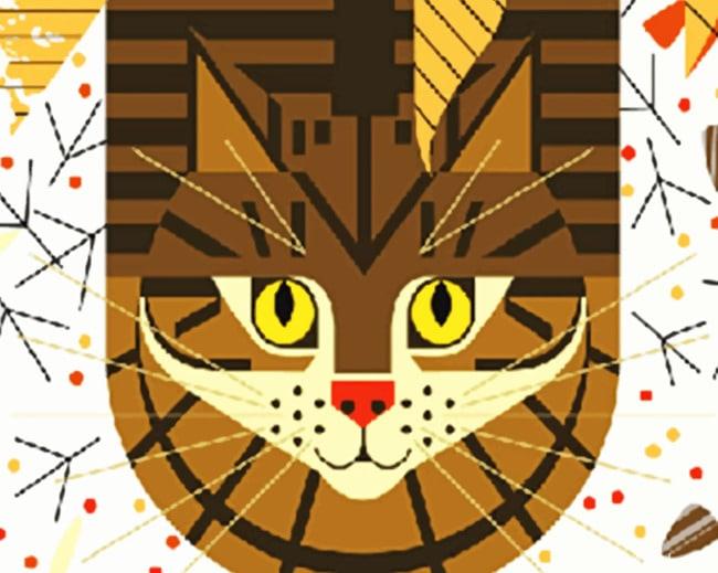 Aesthetic Cat Charley Harper Painting By Numbers Kits