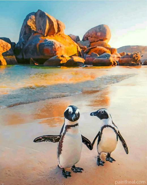 South African Penguins Painting By Numbers Kits