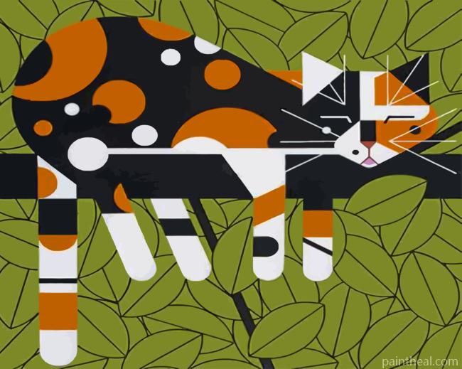 Sleepy Cat Charley Harper Painting By Numbers Kits