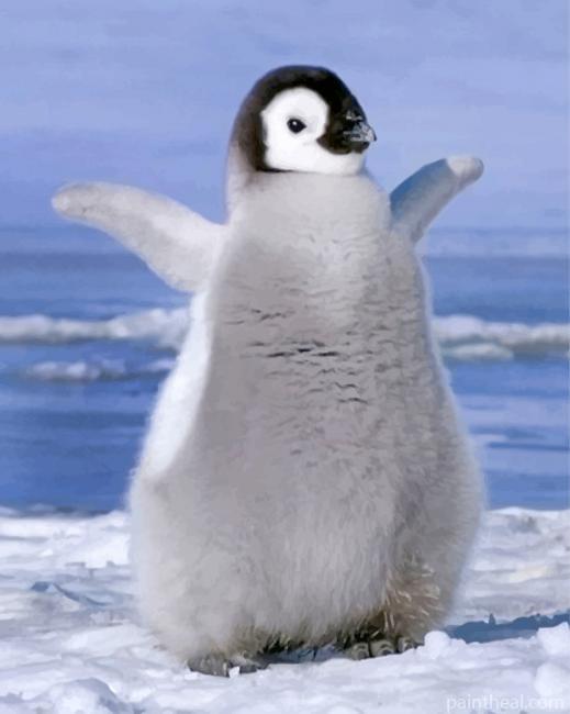 Cute Penguin Painting By Numbers Kits