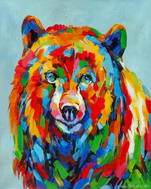 Aesthetic Colorful Grizzly Painting By Numbers Kits