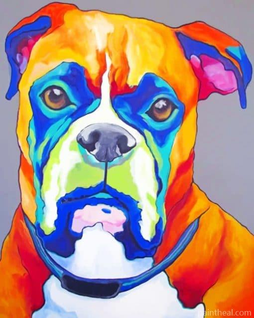 Boxer Dog Pop Art – 5D Diamond Painting Painting By Numbers Kits