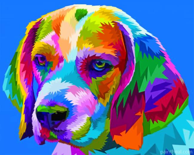 Colorful Beagle Painting By Numbers Kits