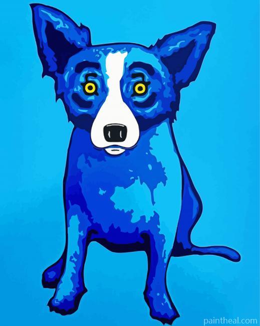 Blue Dog Painting By Numbers Kits