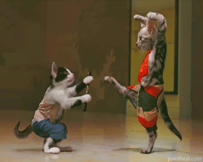 Dancing Crazy Cat Painting By Numbers Kits