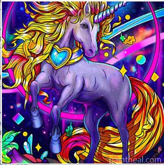 Purple Unicorn Painting By Numbers Kits