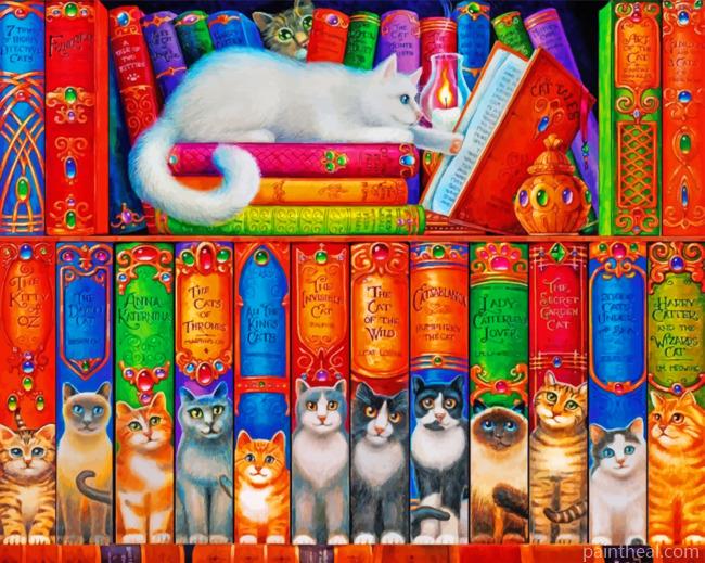 Nerdy Cat Charles Wysocki Painting By Numbers Kits