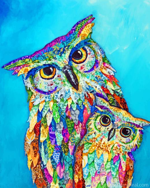 Colorful Owls Painting By Numbers Kits