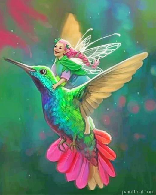 Fairy And Hummingbird Painting By Numbers Kits