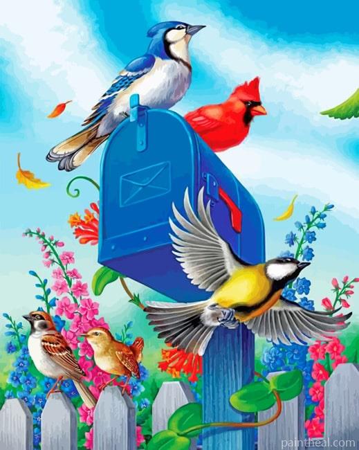 Cute Birds Painting By Numbers Kits