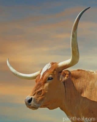 Brown Longhorn Painting By Numbers Kits