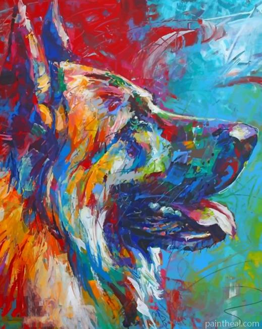 Aesthetic Abstract Dog Painting By Numbers Kits
