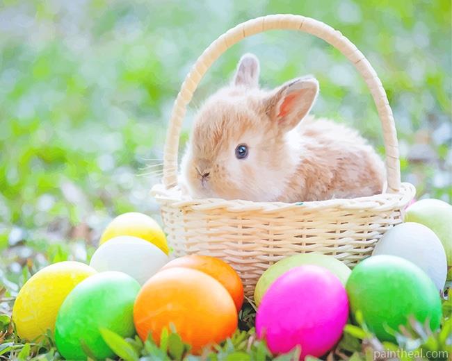 Easter Eggs And Bunny Painting By Numbers Kits