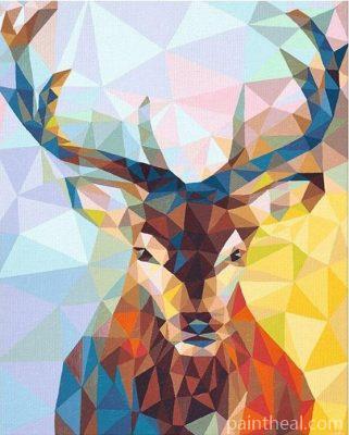 Geometric Deer – 5D Diamond Paintings Painting By Numbers Kits