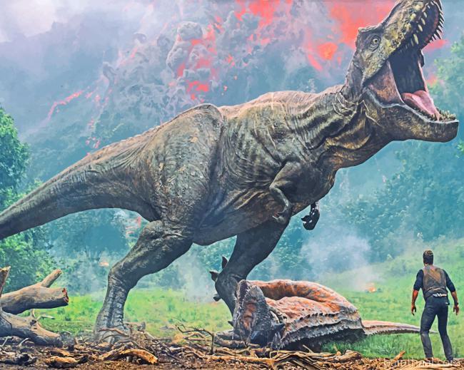Dinosaur In Jurassic Park Painting By Numbers Kits
