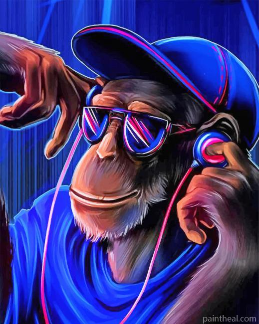 Dj Monkey Painting By Numbers Kits