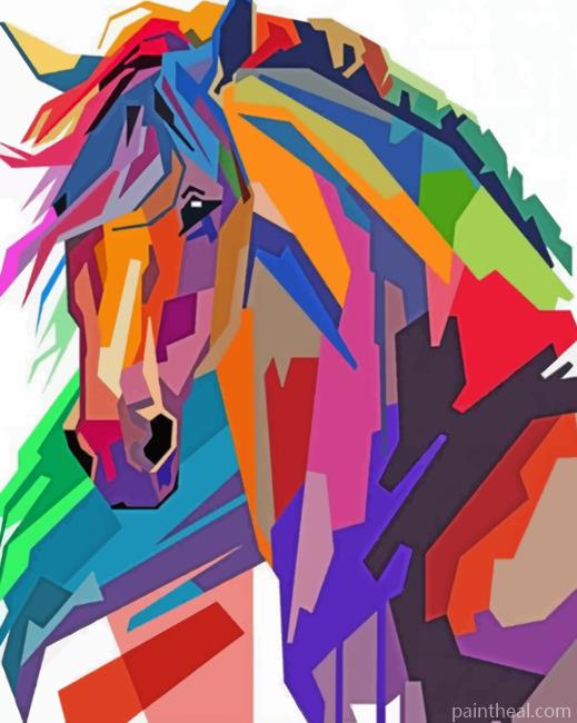 Colorful Horse Animal Painting By Numbers Kits