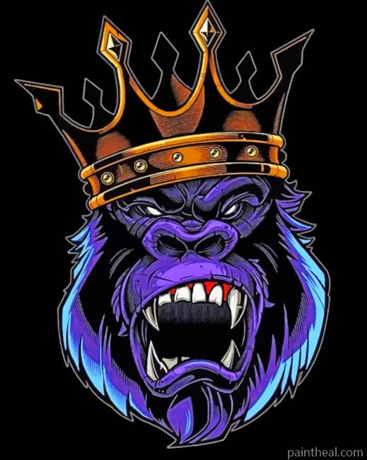 Gorilla King Artwork Painting By Numbers Kits