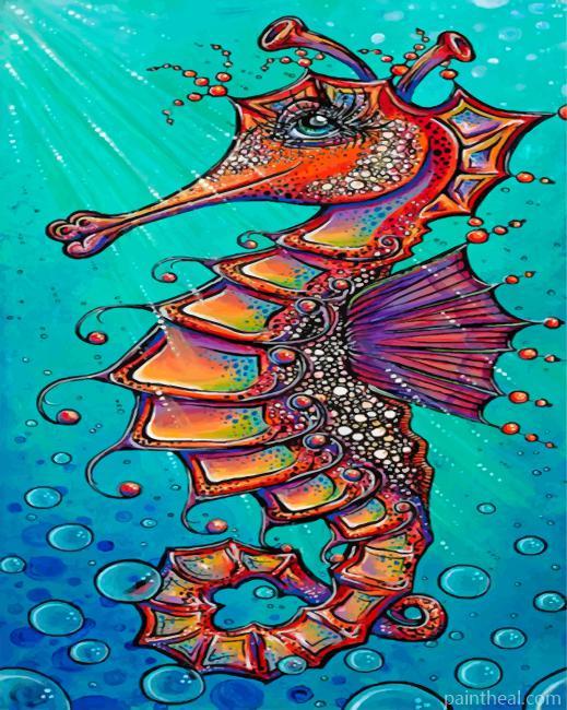 Aesthetic Seahorse Painting By Numbers Kits