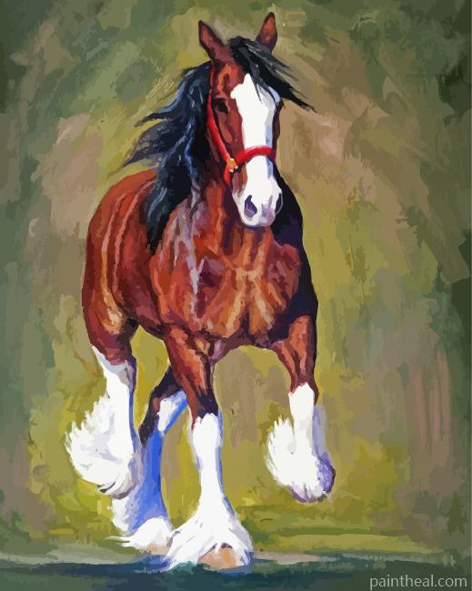 Clydesdale Horse Art Painting By Numbers Kits