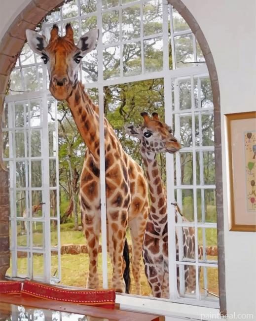 Curious Giraffes Painting By Numbers Kits