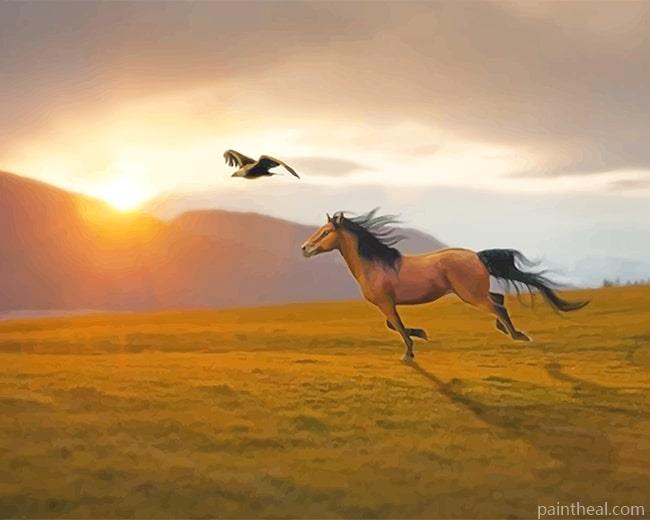 Eagle And Horse Painting By Numbers Kits