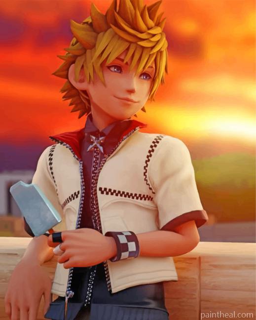 Roxas Kingdom Hearts Painting By Numbers Kits