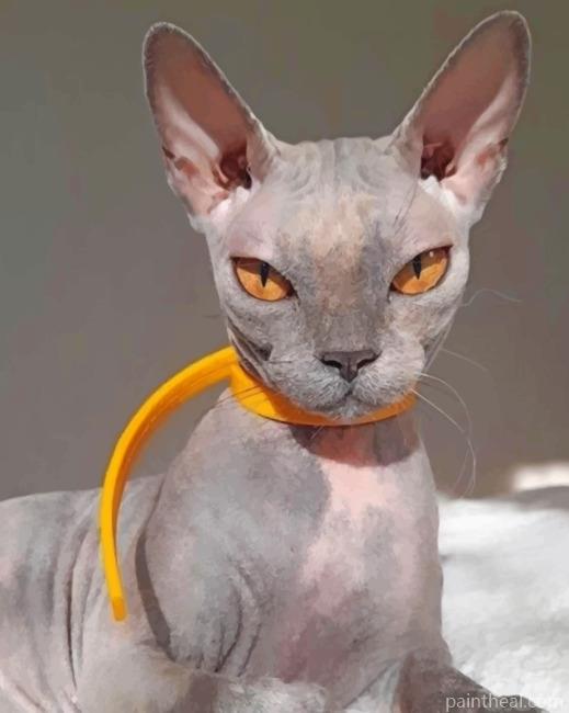 Grey Sphynx Cat Painting By Numbers Kits