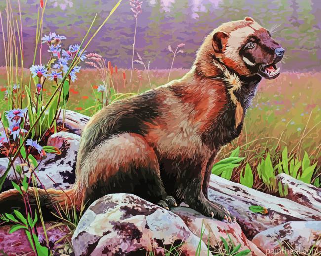 Aesthetic Wolverine Animal Painting By Numbers Kits