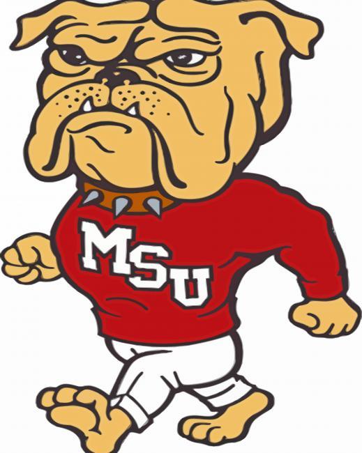 MSU Bulldog Art Painting By Numbers Kits