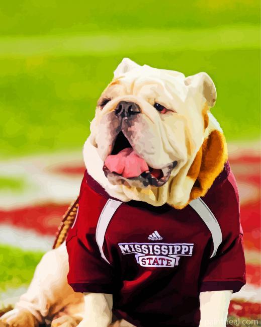 Aesthetic MSU Bulldog Painting By Numbers Kits