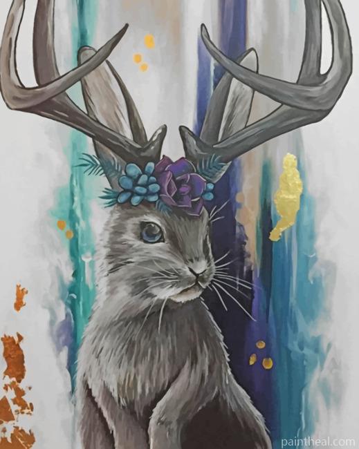 Grey Jackalope Painting By Numbers Kits