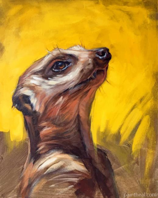 Aesthetic Abstract Meerkat Painting By Numbers Kits