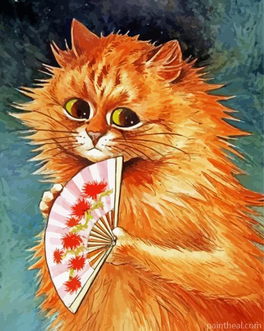 Ginger Cat By Louis Wain Painting By Numbers Kits
