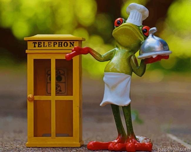 Chef Frog Painting By Numbers Kits