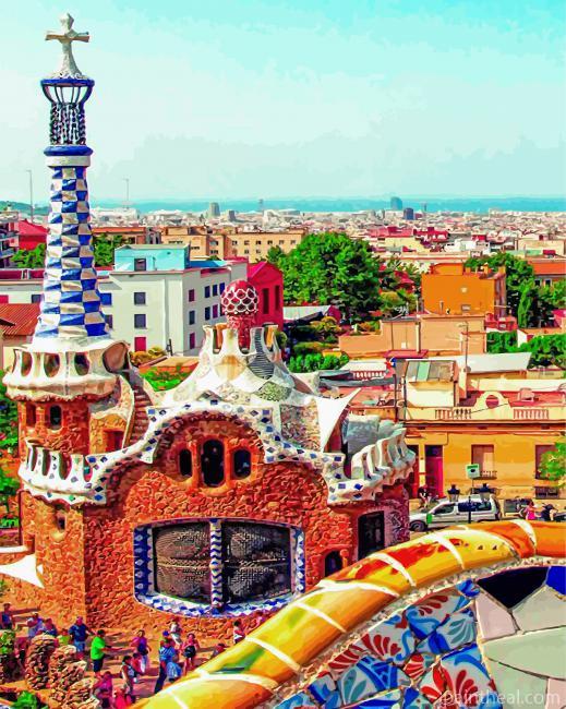 Park Guell Spain Painting By Numbers Kits