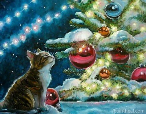 Cat Christmas Bulbs – 5D Diamond Painting Painting By Numbers Kits