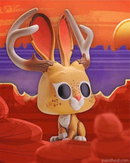 Jackalope Illustration Painting By Numbers Kits