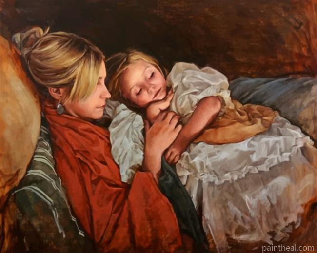 Mom And Daughter Painting By Numbers Kits