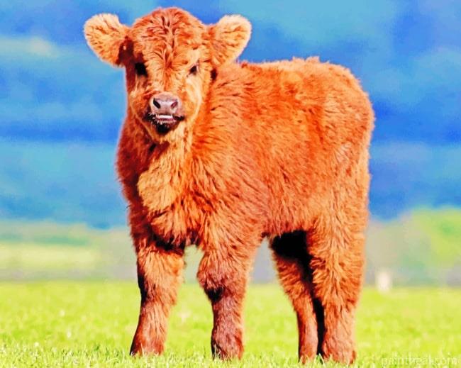 Brown Cow Calf Painting By Numbers Kits