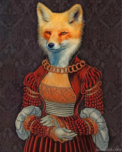Classy Fox Lady Painting By Numbers Kits