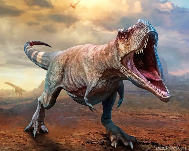 T-Rex Dinosaur Painting By Numbers Kits