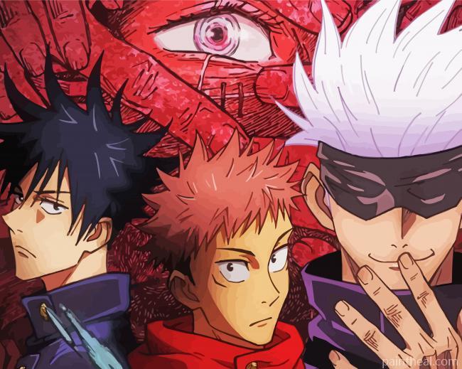 Jujutsu Kaisen Anime Characters Painting By Numbers Kits