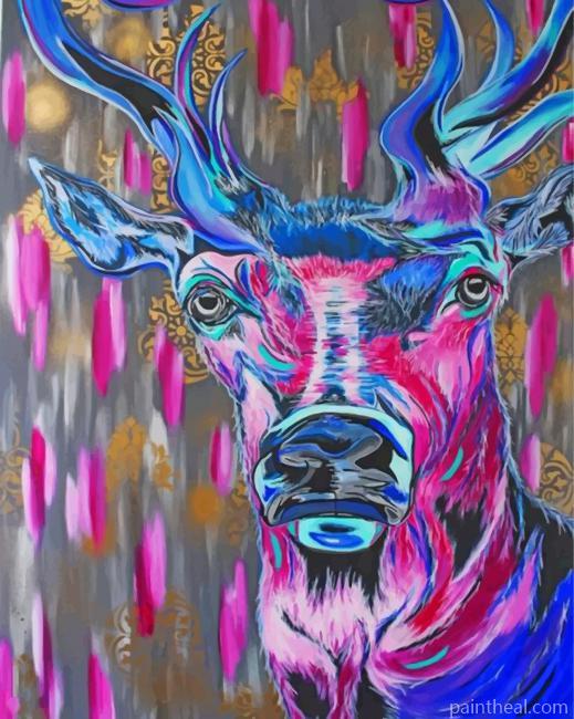 Abstract Deer Painting By Numbers Kits
