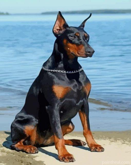 Black Doberman – 5D Diamond Paintings Painting By Numbers Kits