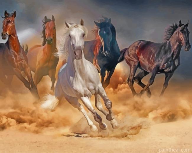 Horses Painting By Numbers Kits