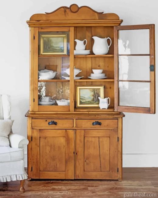 Antique Cupboard Painting By Numbers Kits